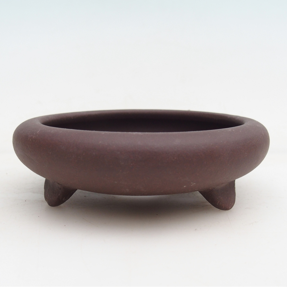 Cuenco bonsái de cerámica 11,5 x 11,5 x 4 cm, marrón