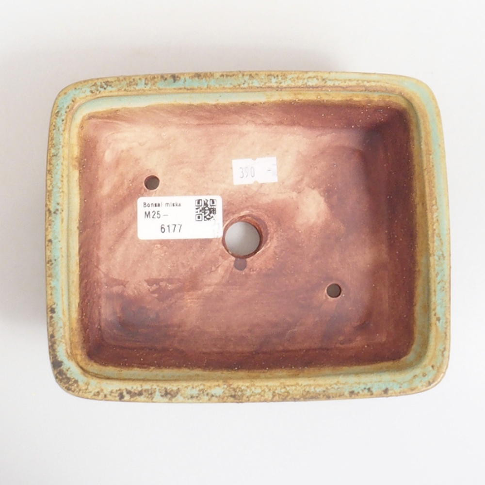 Cuenco bonsái de cerámica 10 x 8,5 x 4 cm, marrón