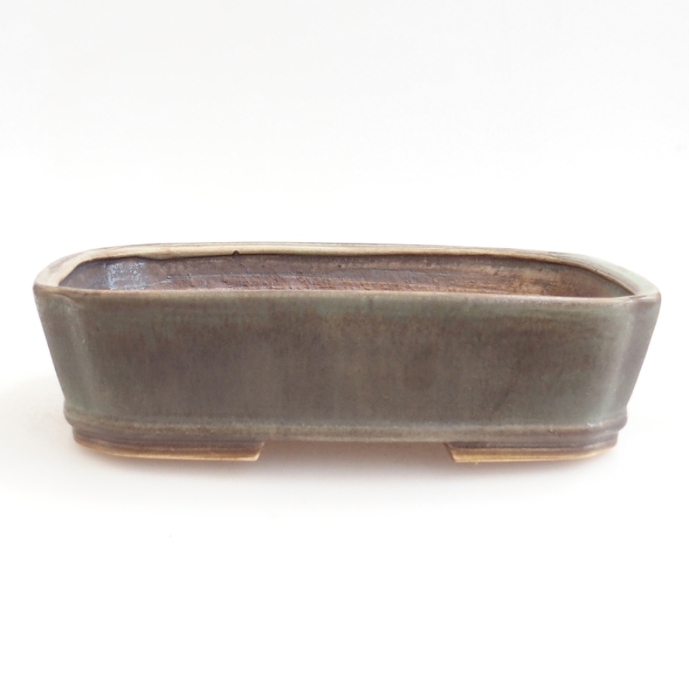 Cuenco bonsái de cerámica 24 x 20,5 x 6 cm, verde