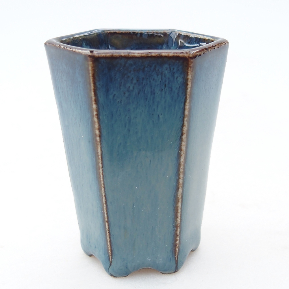 Mini cuenco bonsái 4 x 3,5 x 5,5 cm, color azul