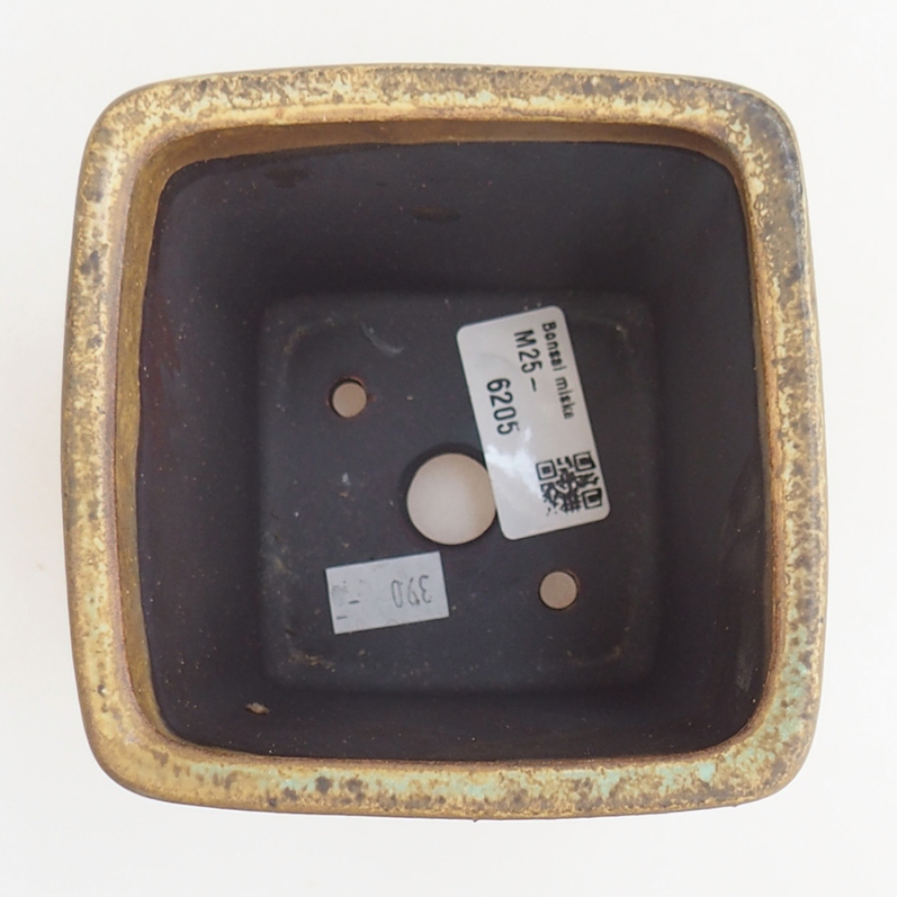 Cuenco bonsái de cerámica 10 x 10 x 12 cm, marrón