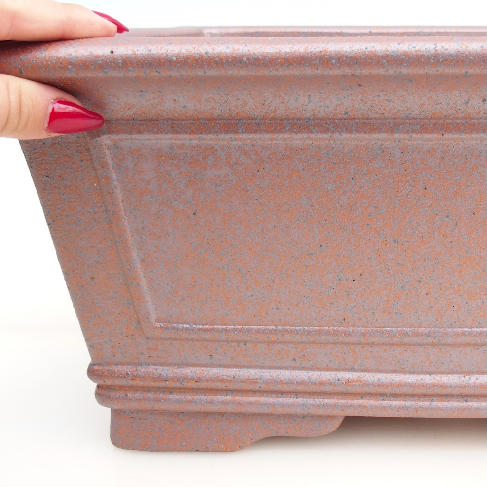 Cuenco bonsái de cerámica 42 x 29 x 16 cm , color metal - SOLO RECOGIDA PERSONAL o transporte en palet