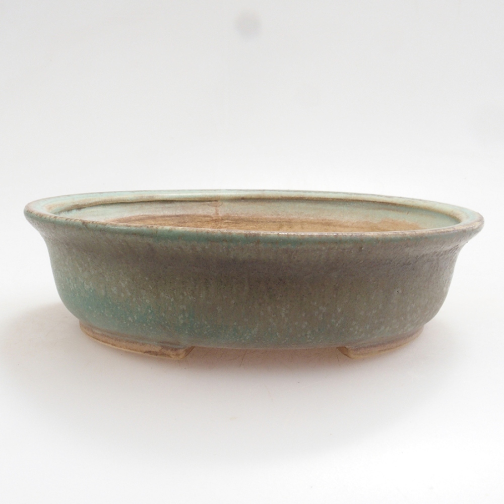 Cuenco bonsái de cerámica 10 x 8,5 x 4 cm, marrón