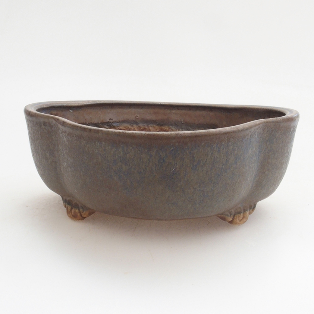 Cuenco bonsái de cerámica 10 x 8,5 x 4 cm, marrón