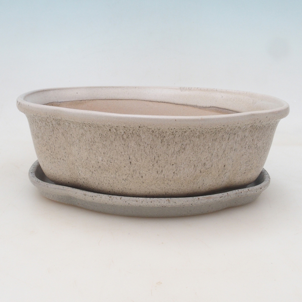 Bonsai cuenco + platillo H75 - beige