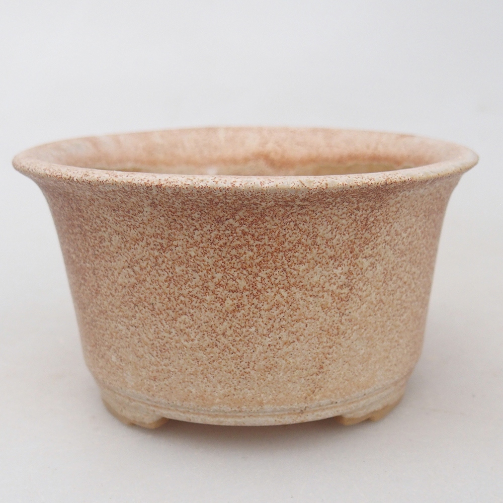 Cuenco bonsái de cerámica 9 x 9 x 5 cm, color beige