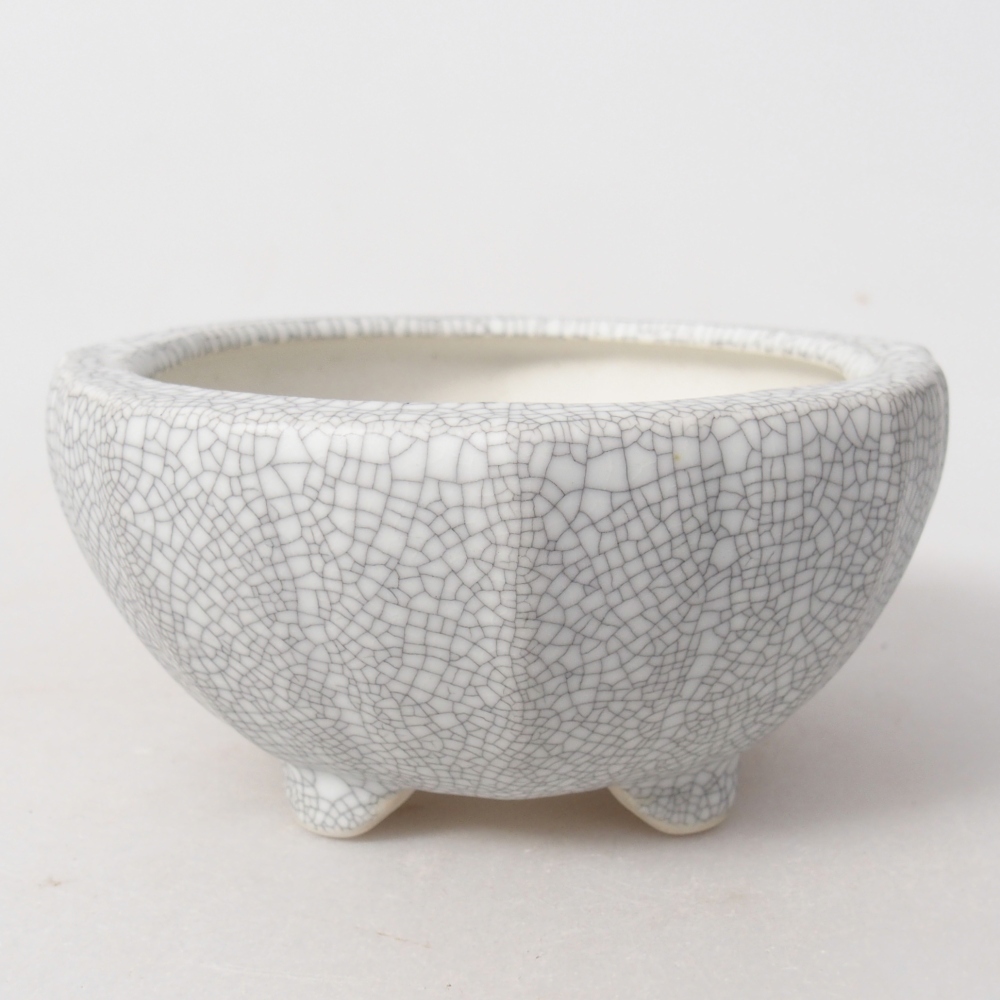 Cuenco bonsái de cerámica 11 x 11 x 5,5 cm, color raku