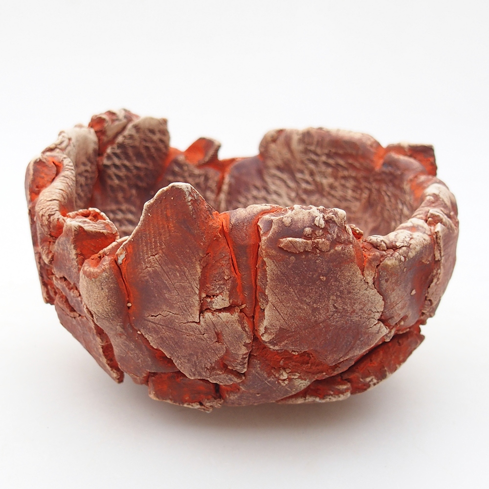 Concha de cerámica 11 x 11 x 6,5 cm , color naranja