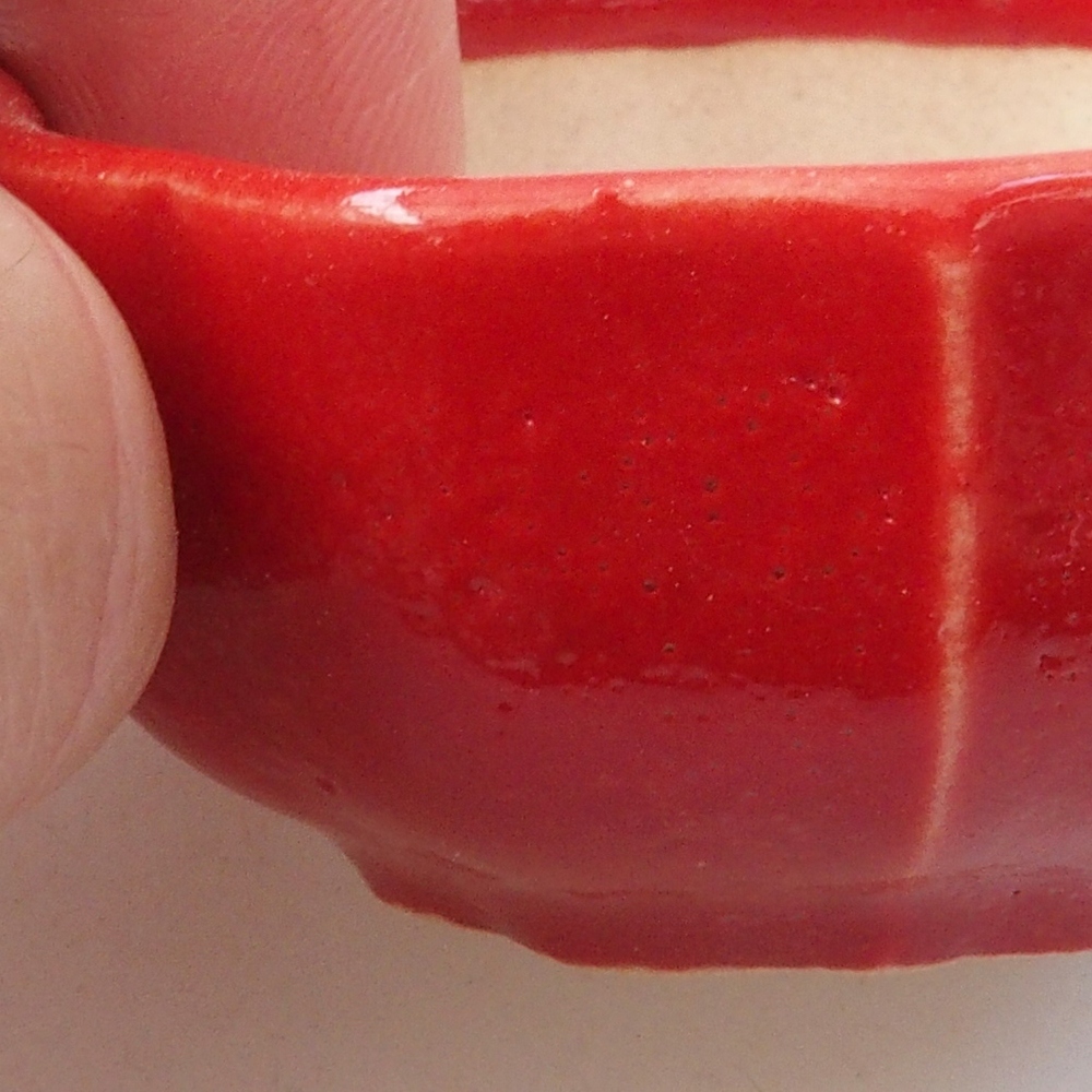 Cuenco mini bonsái 6 x 5,5 x 2,5 cm, color rojo