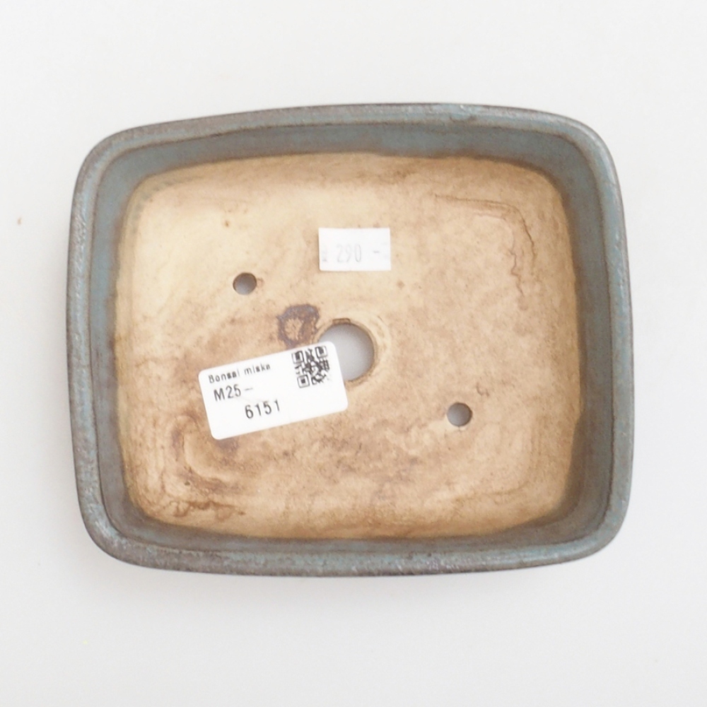 Cuenco bonsái de cerámica 10 x 8,5 x 4 cm, marrón