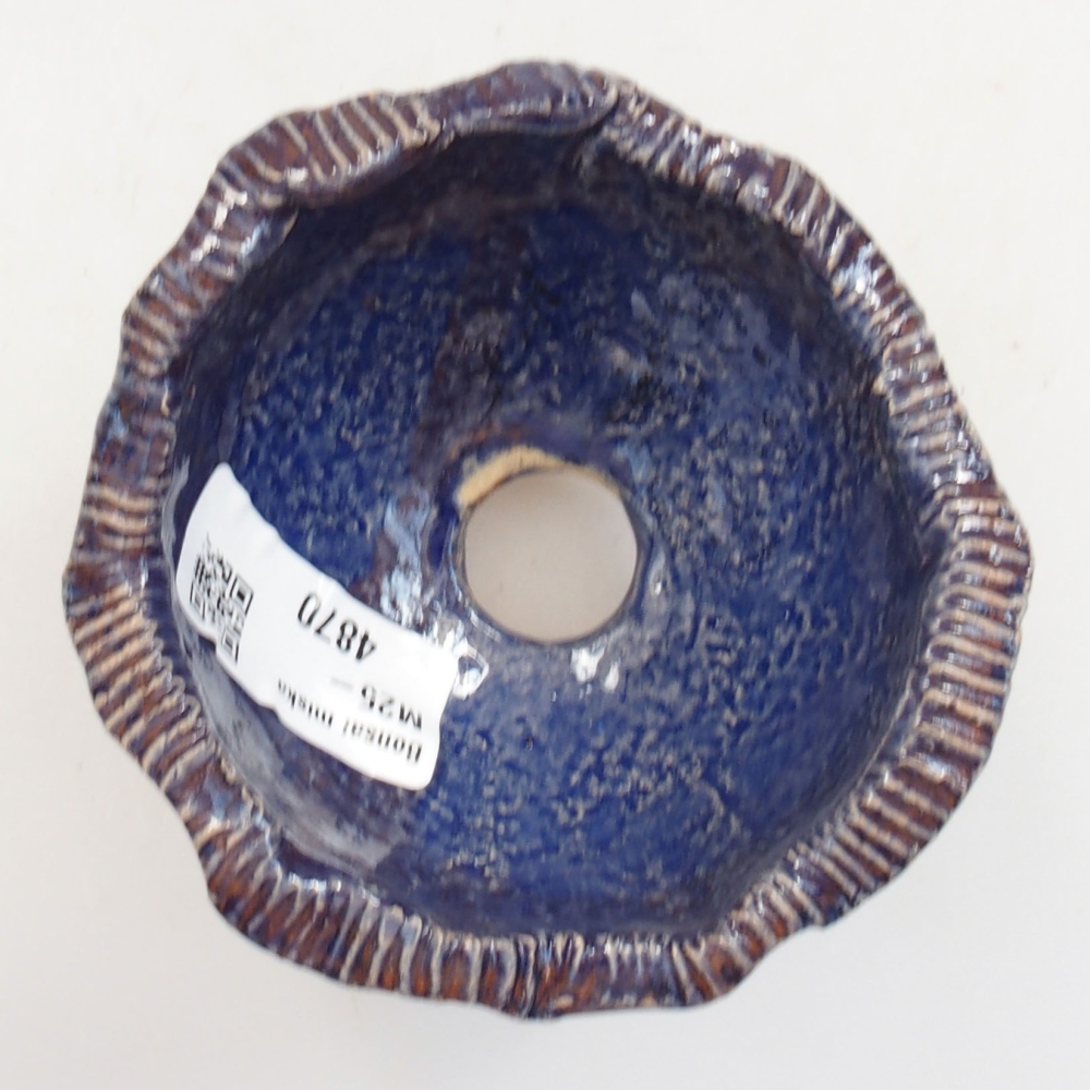 Concha de cerámica 8 x 7 x 5,5 cm , color azul