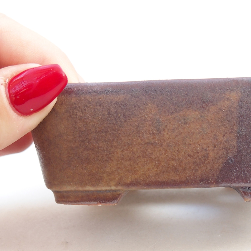 Cuenco bonsái de cerámica 9,5 x 8 x 3,5 cm, marrón