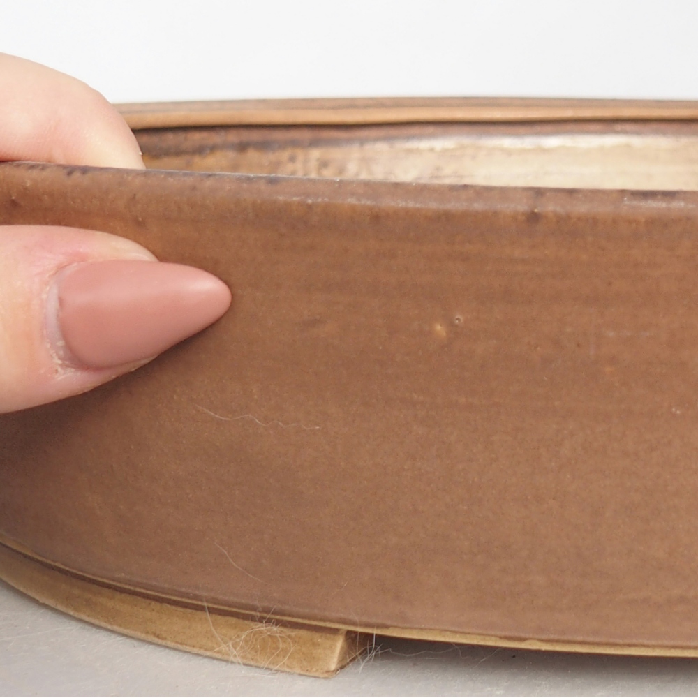 Cuenco bonsái de cerámica 31,5 x 27,5 x 6,5 cm, rosa