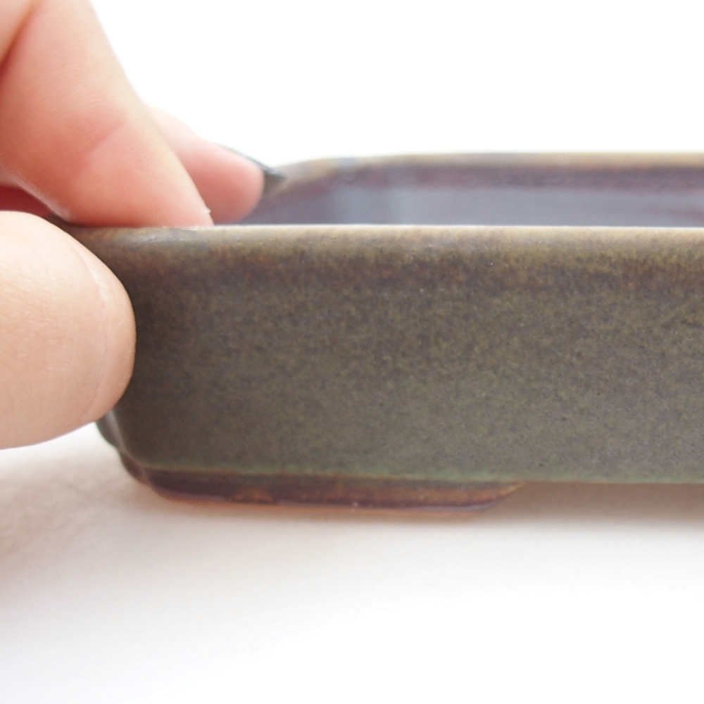 Cuenco bonsái de cerámica 22 x 17 x 5 cm, verde