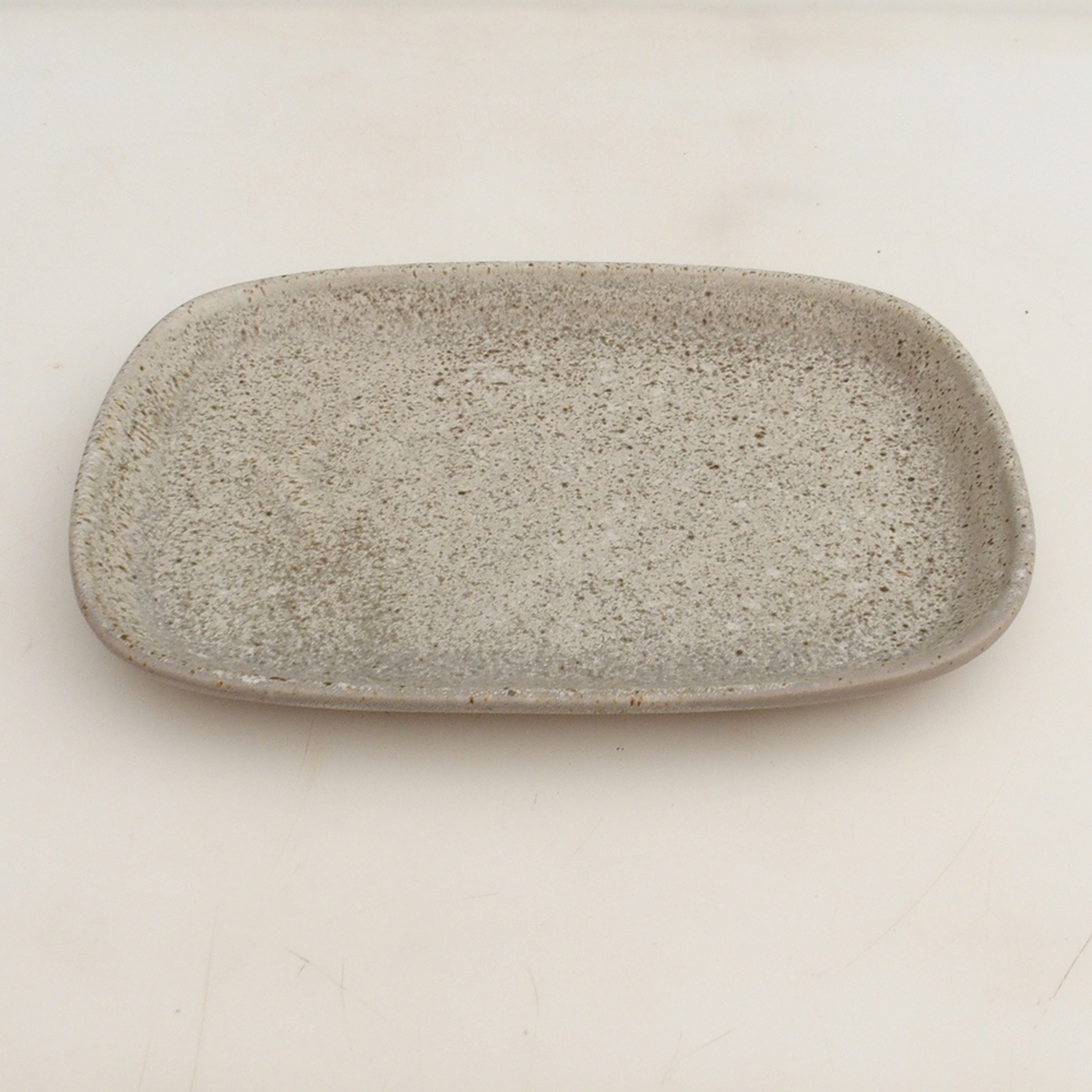 Platillo de cerámica H25 - 20,5 x 14,5 x 1,5 cm - beige