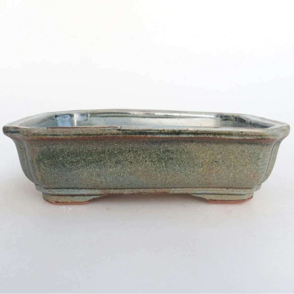 Cuenco bonsái de cerámica 18 x 13,5 x 5 cm, gris