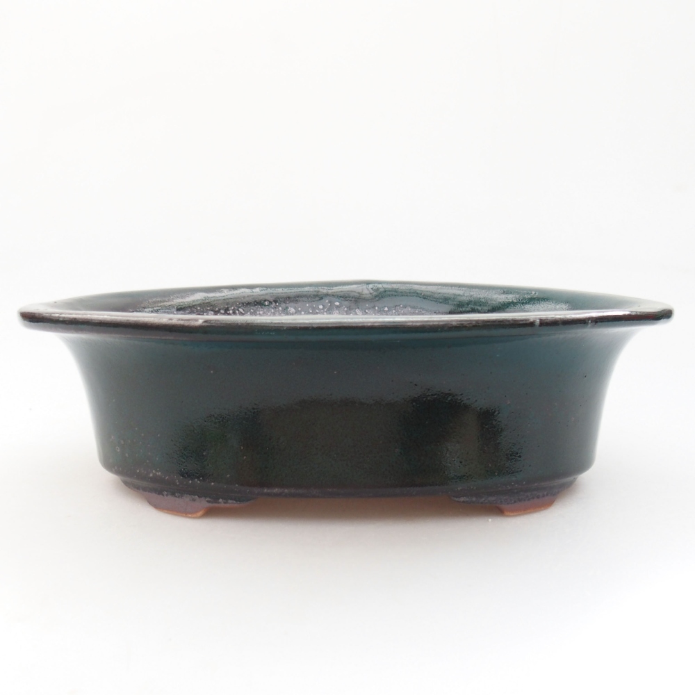 Cuenco bonsái de cerámica 22 x 17 x 5 cm, verde