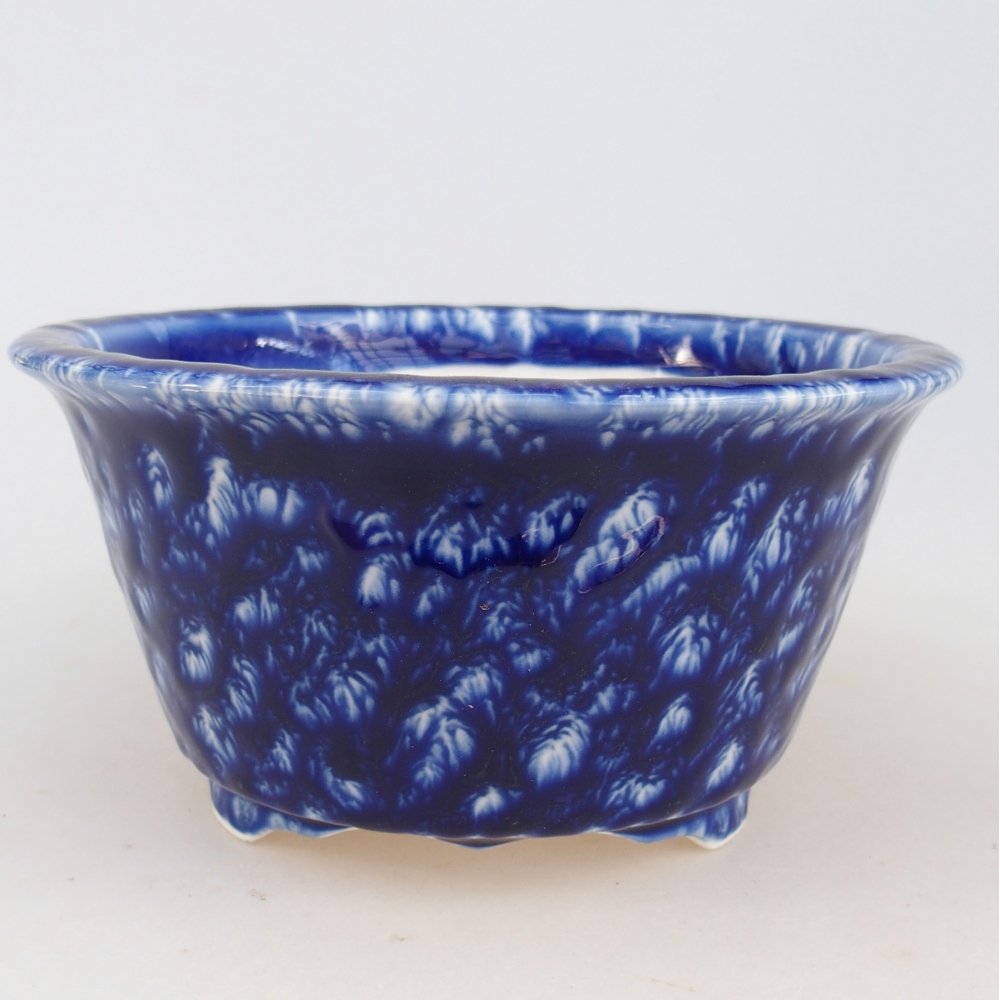 Cuenco bonsái de cerámica 16 x 16 x 8,5 cm, color azul