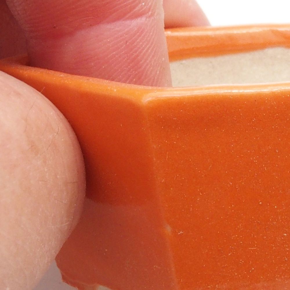 Mini cuenco bonsái 6 x 5 x 2,5 cm, naranja