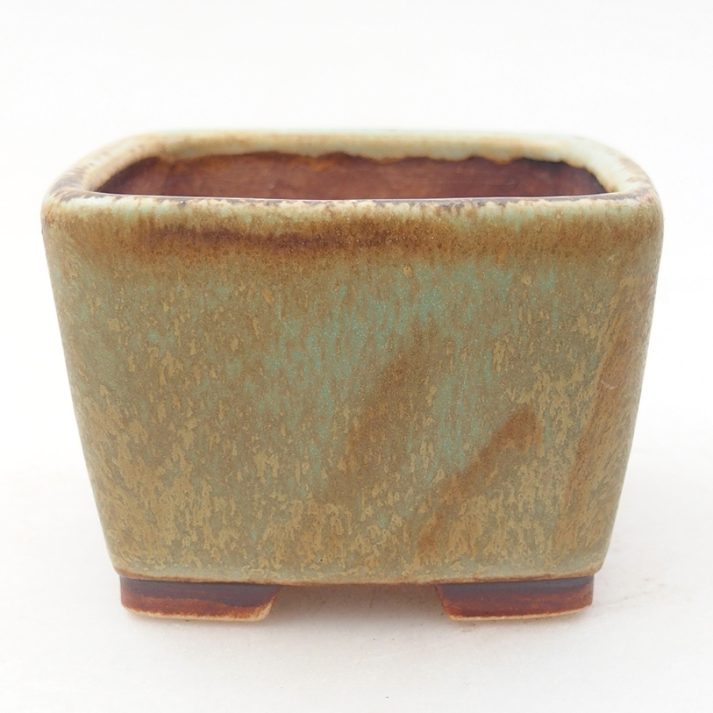 Cuenco bonsái de cerámica 6 x 6 x 4,5 cm, verde
