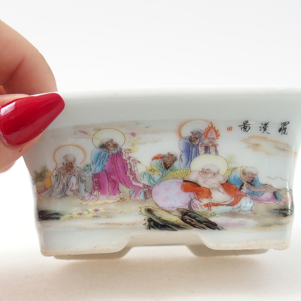 Cuenco mini bonsái 10 x 7,5 x 4 cm, color blanco