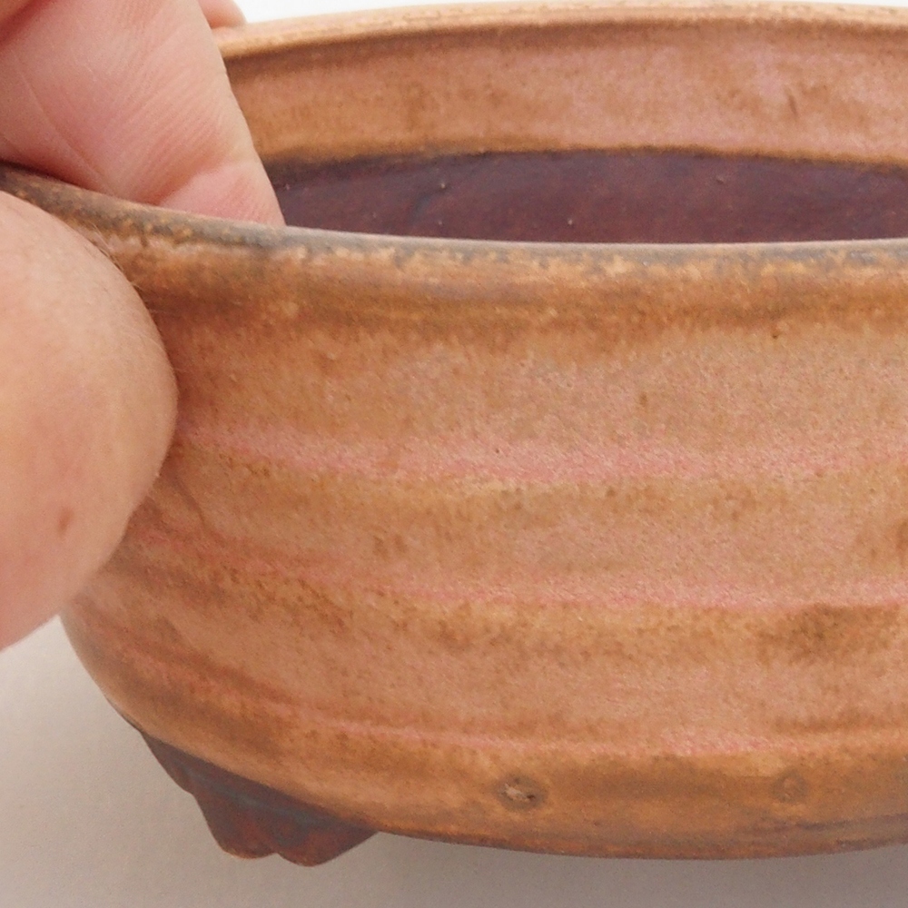 Cuenco bonsái de cerámica 10 x 8,5 x 4 cm, marrón