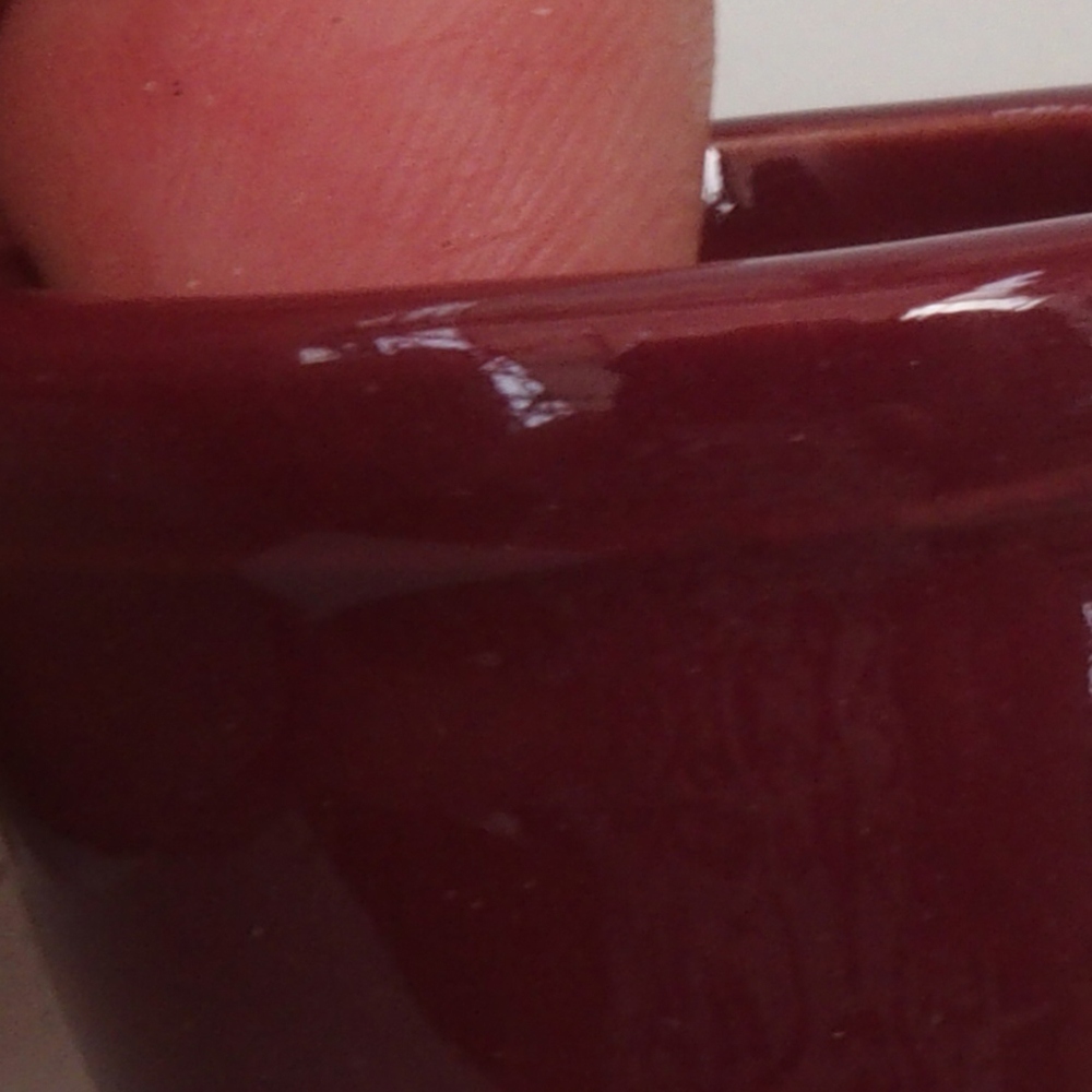 Mini cuenco bonsái 3,5 x 3,5 x 2,5 cm, burdeos