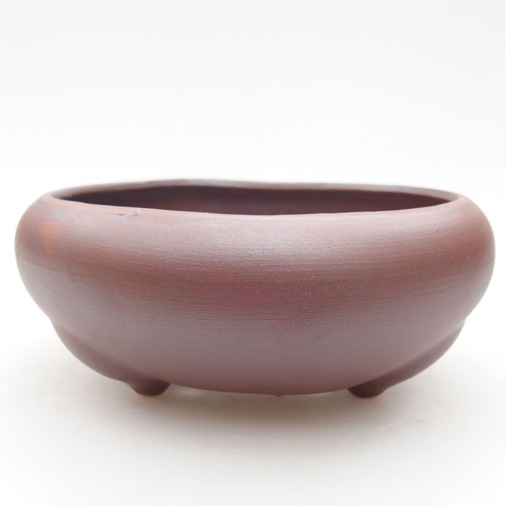 Cuenco bonsái de cerámica 14 x 14 x 6,5 cm, color metálico