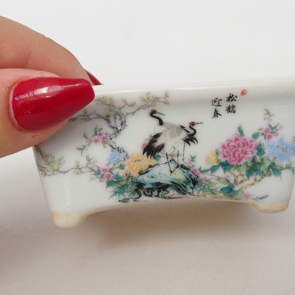 Cuenco mini bonsái 8 x 6,5 x 3,5 cm, blanco