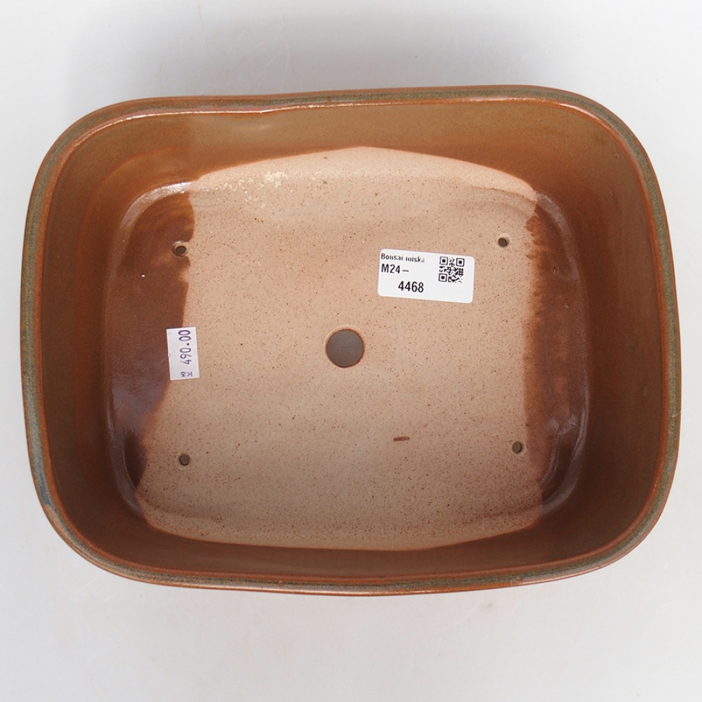 Cuenco bonsái de cerámica 23,5 x 18 x 7,5 cm, marrón