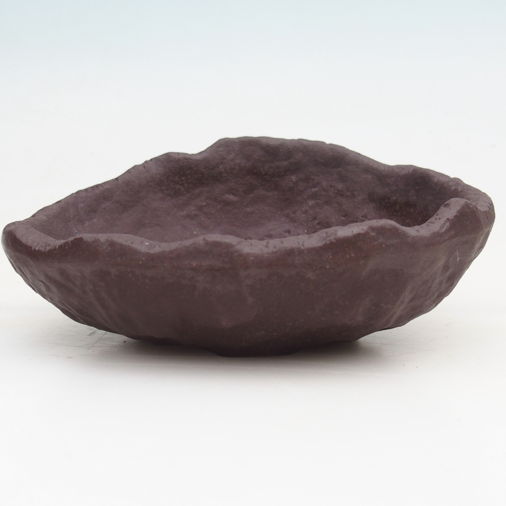Concha de cerámica 15 x 11 x 6,5 cm , color marrón