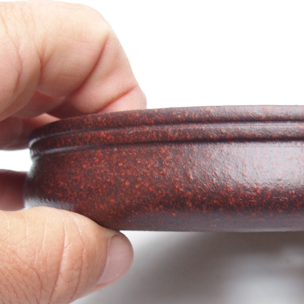 Cuenco 16 x 16 x 3,5 cm marrón-rojo