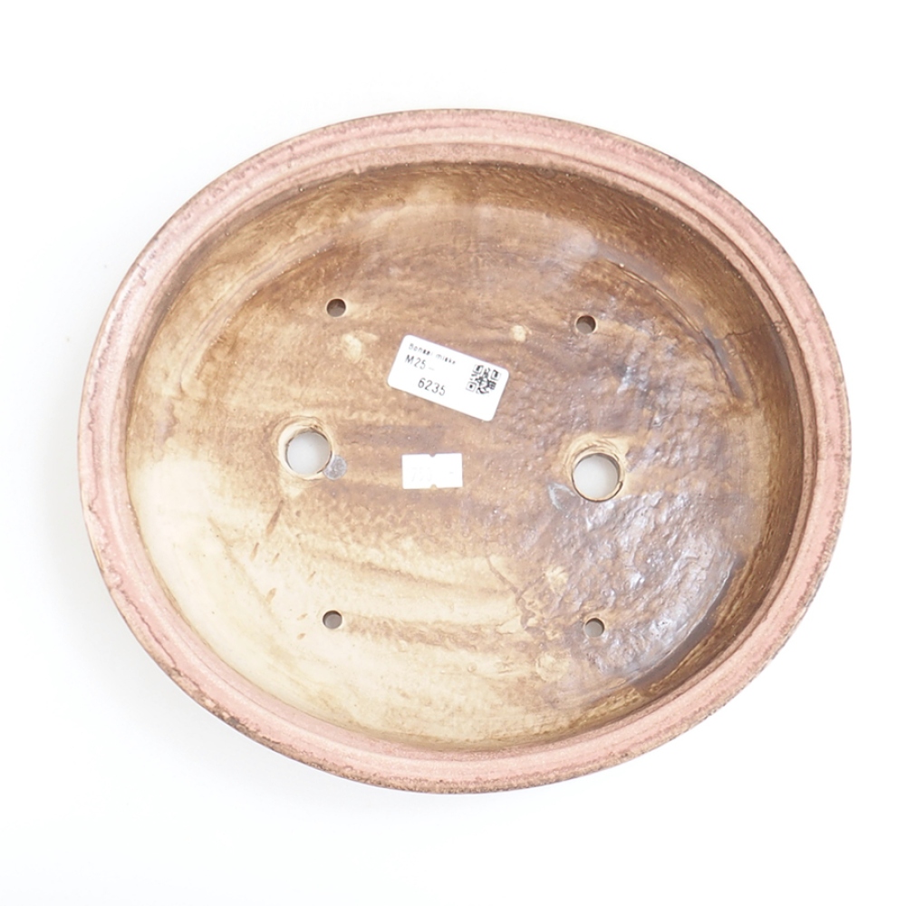 Cuenco bonsái de cerámica 25,5 x 23 x 5,5 cm, rosa