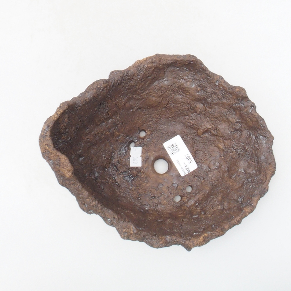 Concha de cerámica 18 x 17 x 17,5 cm , color marrón