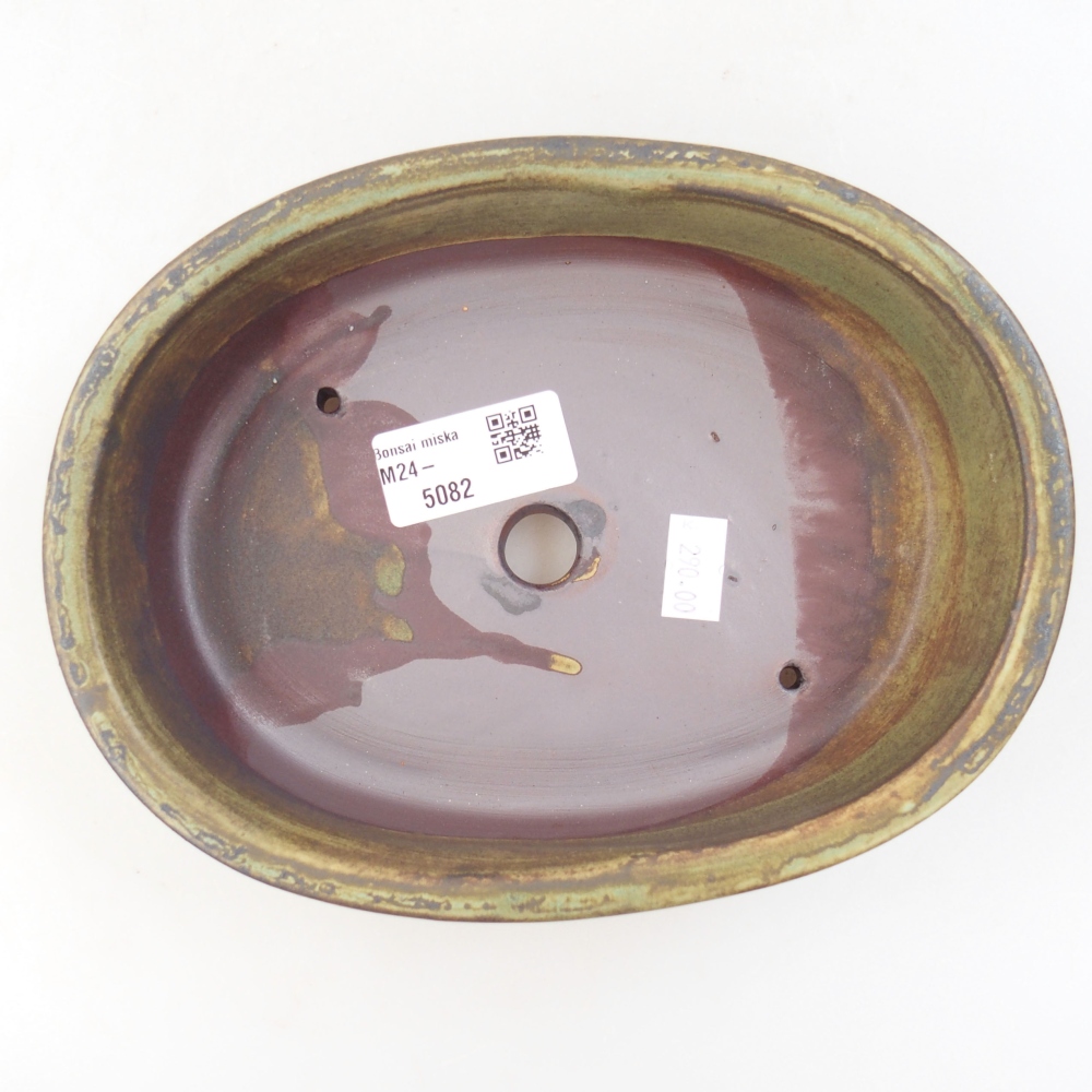 Cuenco bonsái de cerámica 19 x 15 x 5 cm, verde