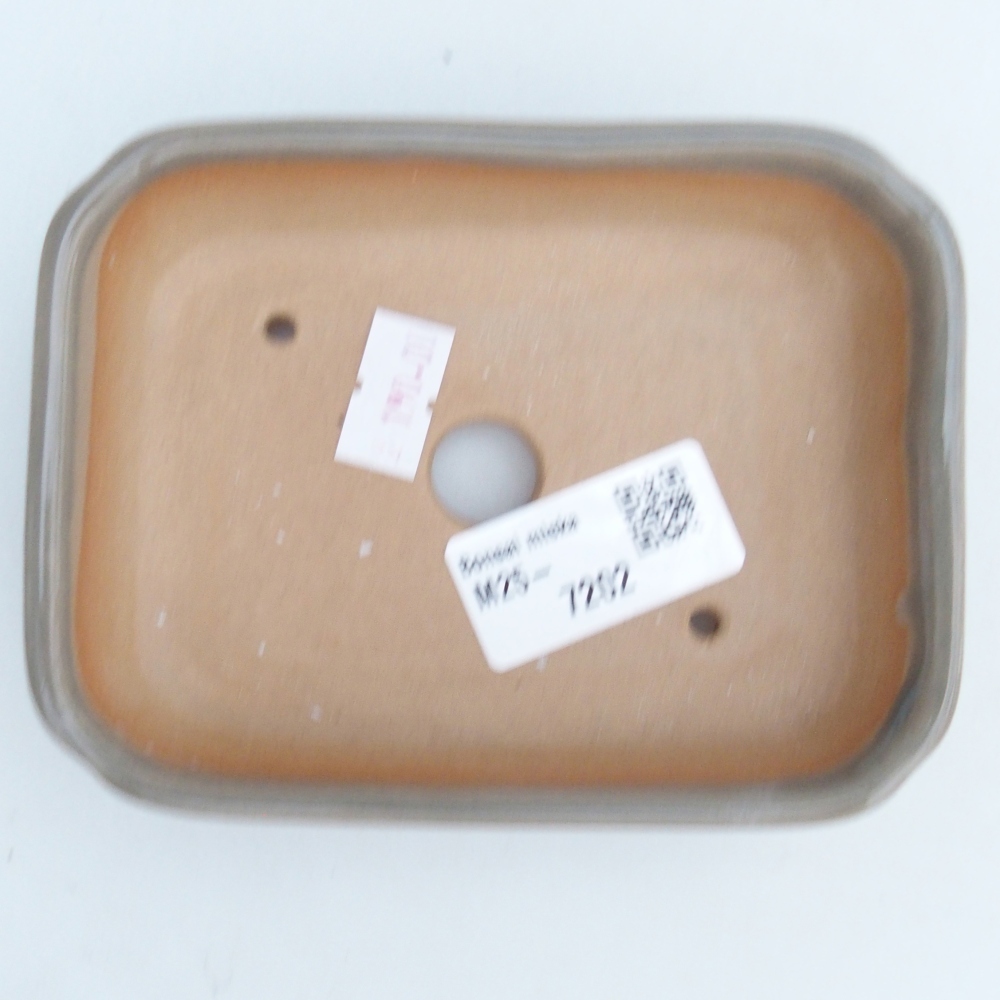 Cuenco bonsái de cerámica 12 x 9 x 3 cm, gris