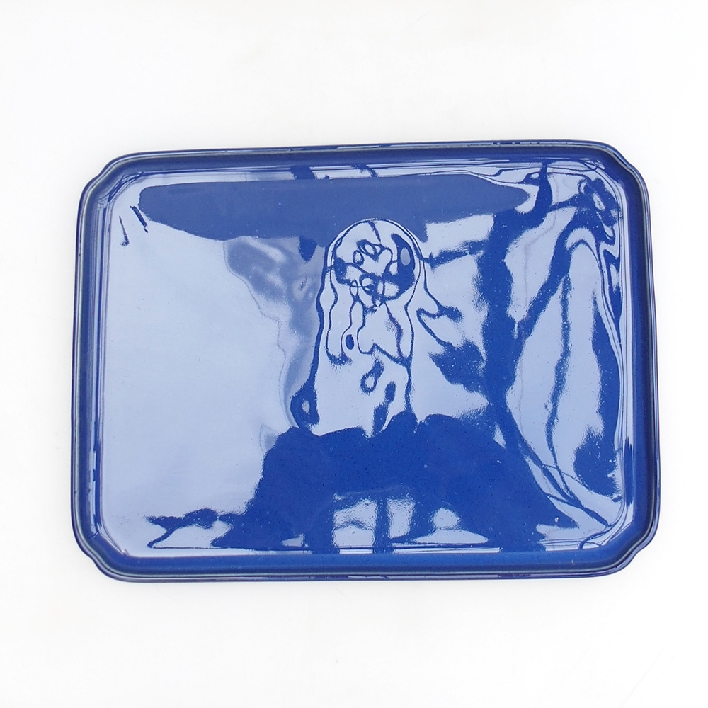 Cuenco de cerámica H07 - 28 x 19 x 1,5 cm - marrón