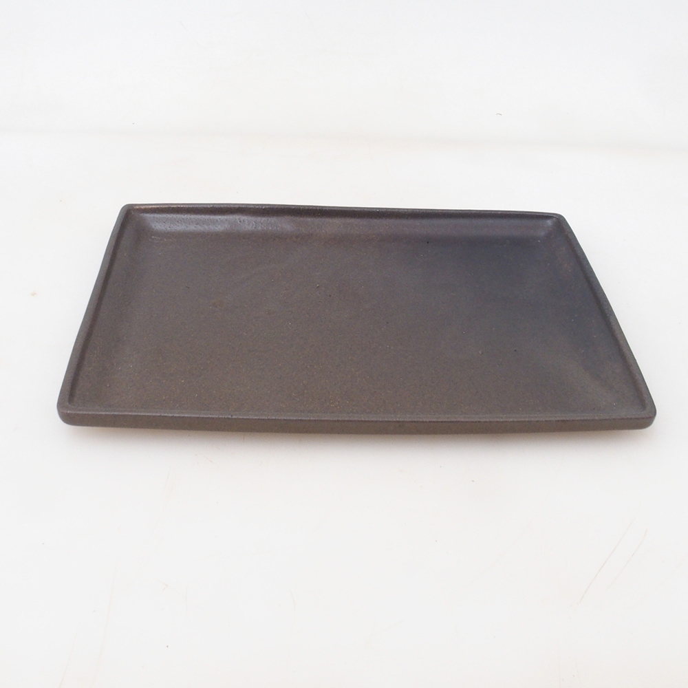 Platillo bonsái rectángulo 22,5 x 17 x 1,5 cm - marrón