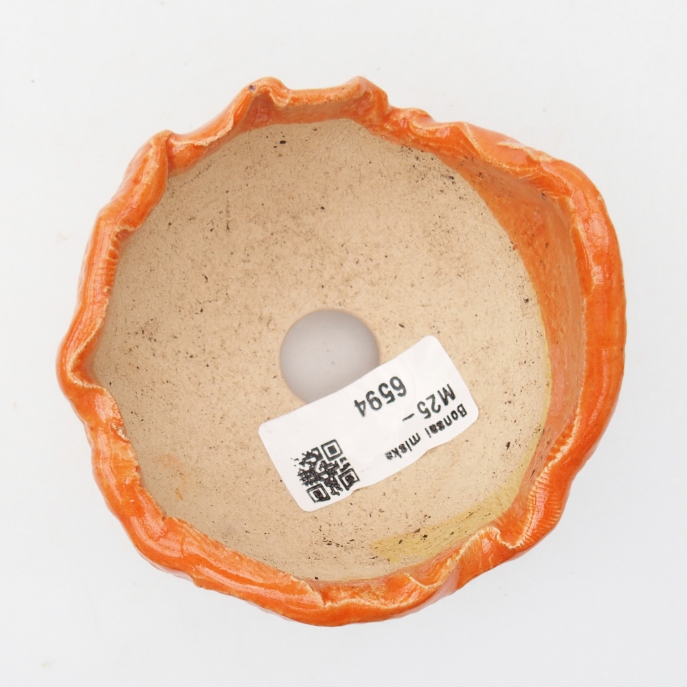 Concha de cerámica 8,5 x 8,5 x 6,5 cm , color naranja