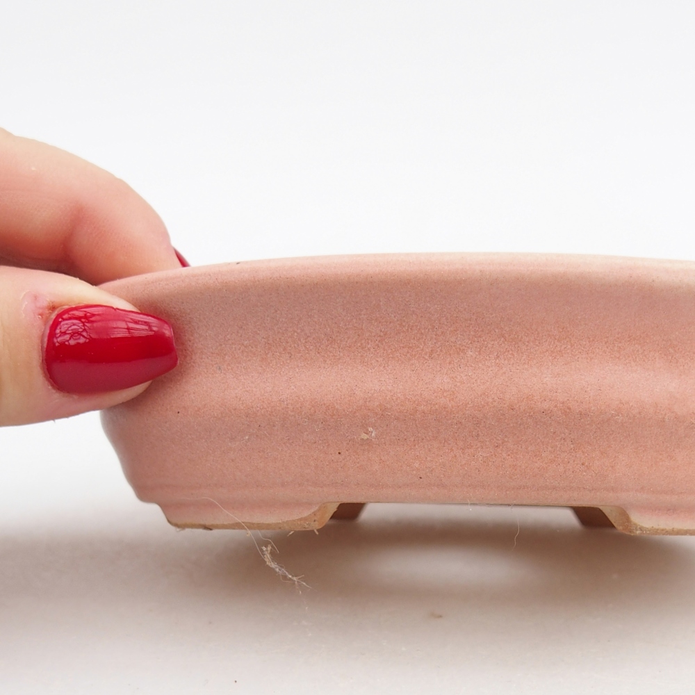 Cuenco bonsái de cerámica 12 x 9,5 x 3,5 cm, rosa