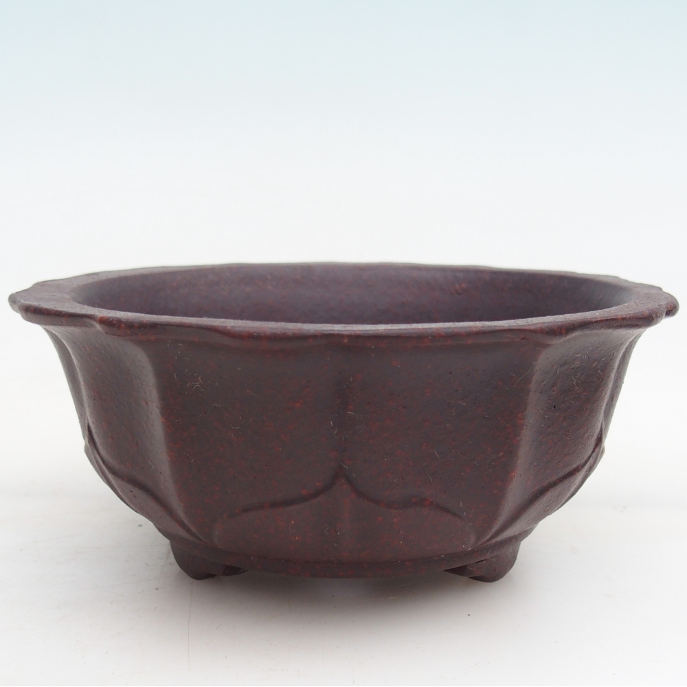 Cuenco bonsái de cerámica 15 x 15 x 6,5 cm, marrón