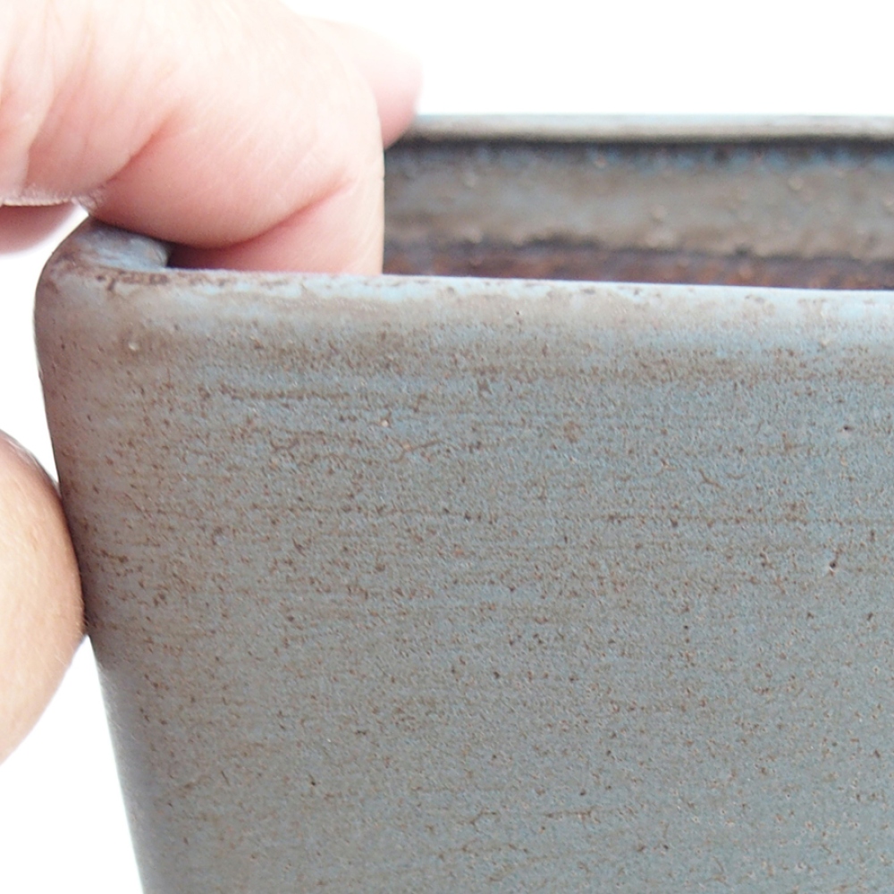 Cuenco bonsái de cerámica 10 x 10 x 12 cm, color azul