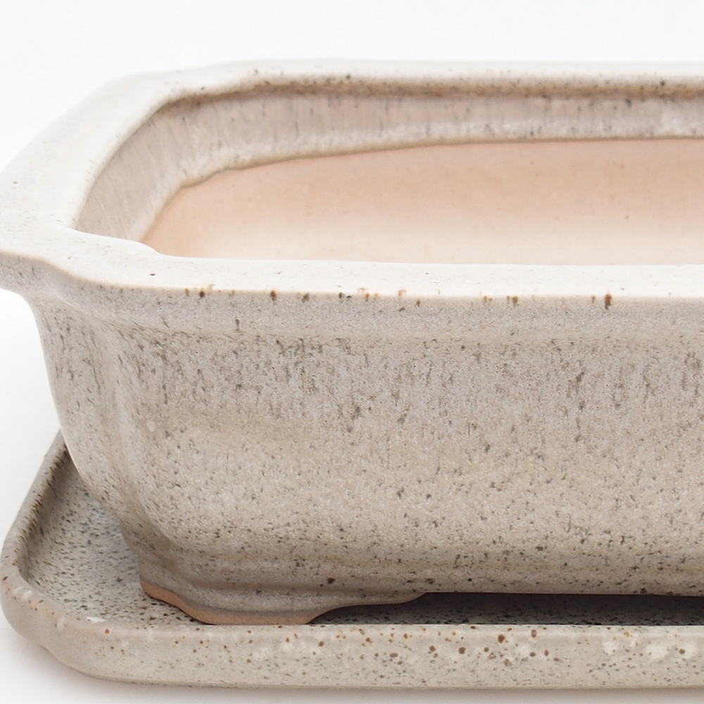 Cuenco bonsái + platillo H07 - 30 x 20,5 x 8 cm.