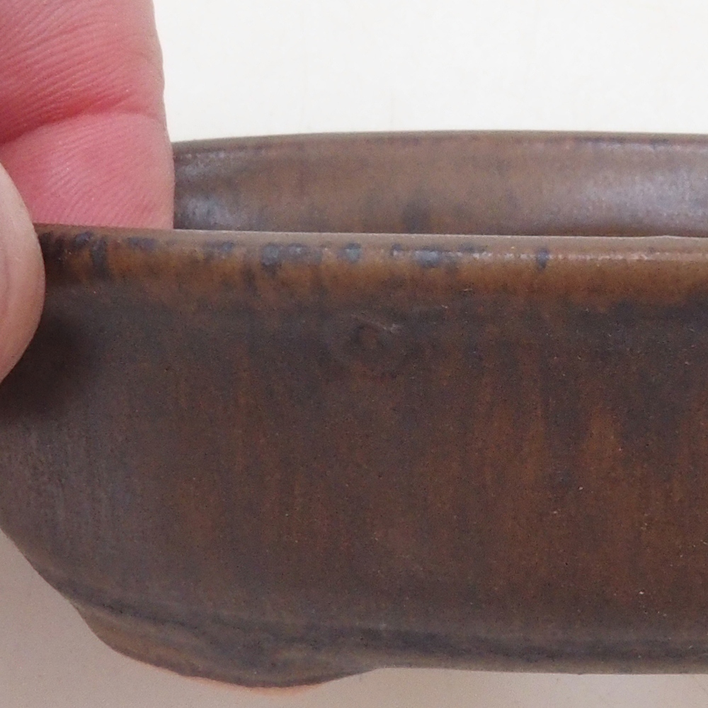 Cuenco bonsái H04 - 10,5 x 7,5 x 3 cm - marrón