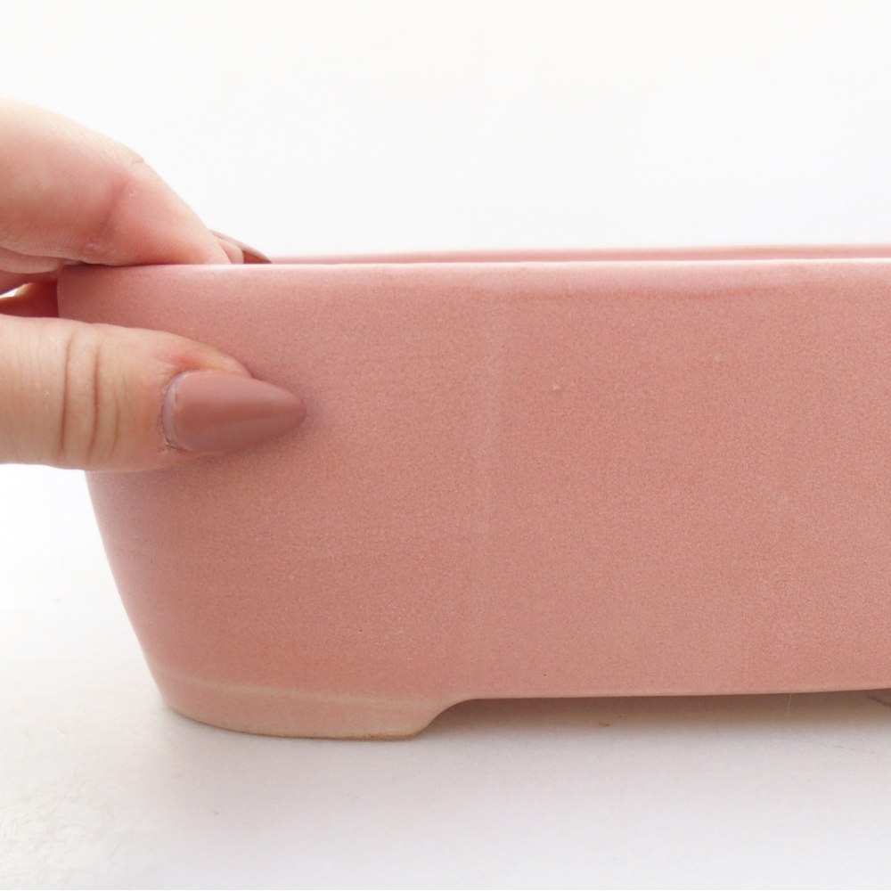 Cuenco bonsái de cerámica 23 x 18 x 7,5 cm, rosa