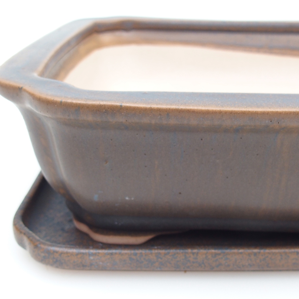 Cuenco bonsái + platillo H07 - 30 x 20,5 x 8 cm.