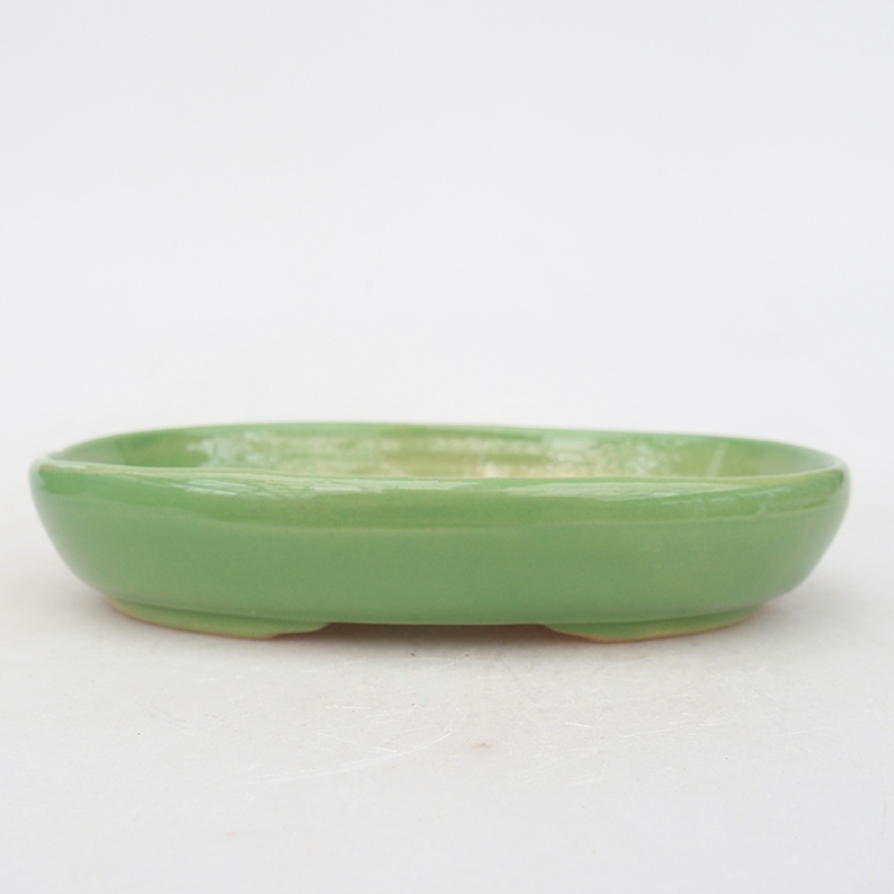 Cuenco bonsái de cerámica 13,5 x 10 x 3 cm, verde