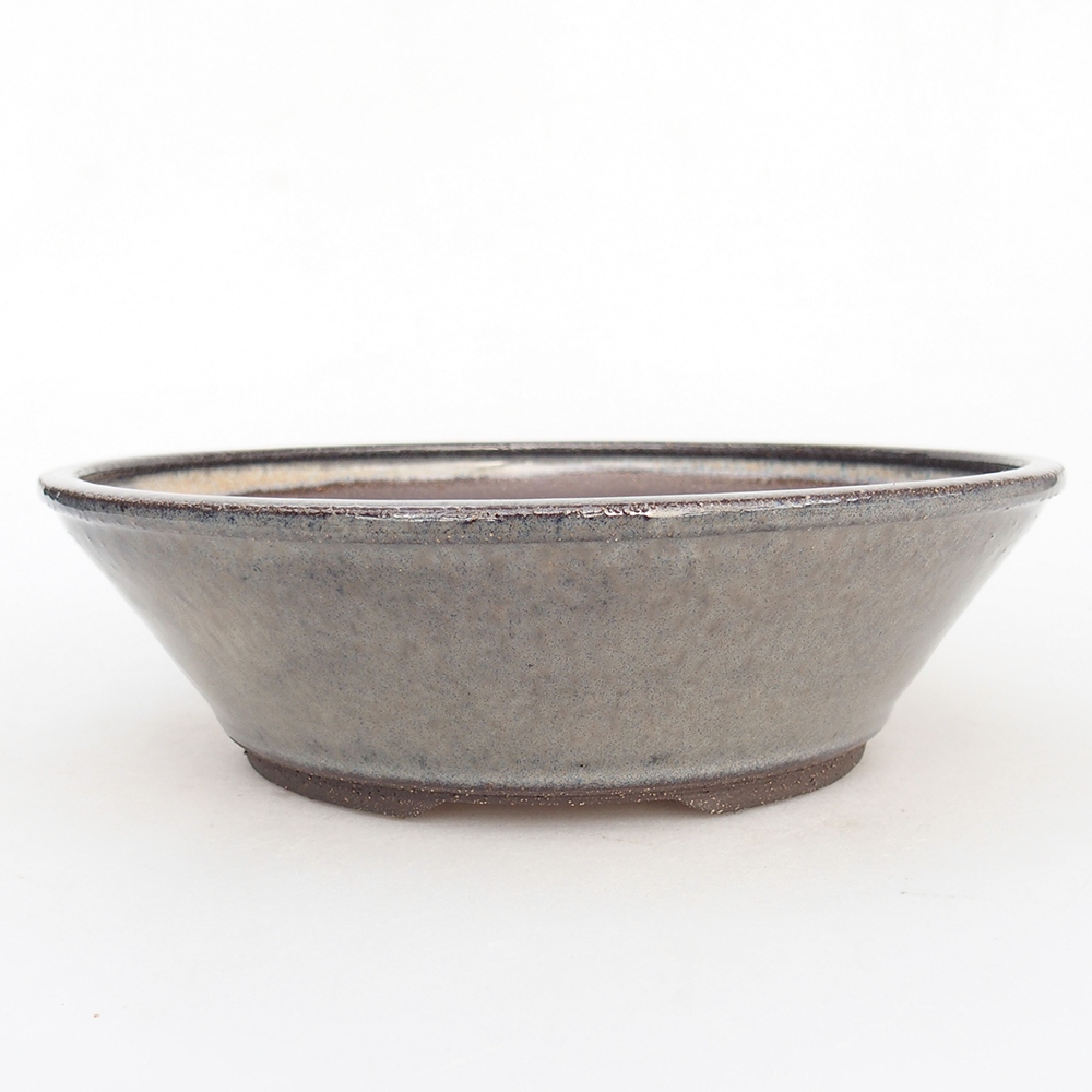 Cuenco bonsái de cerámica 19 x 19 x 6 cm, gris