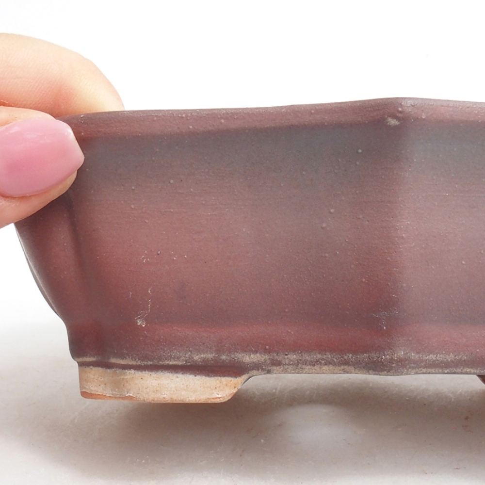 Cuenco bonsái de cerámica 15,5 x 11,5 x 4,5 cm, rosa