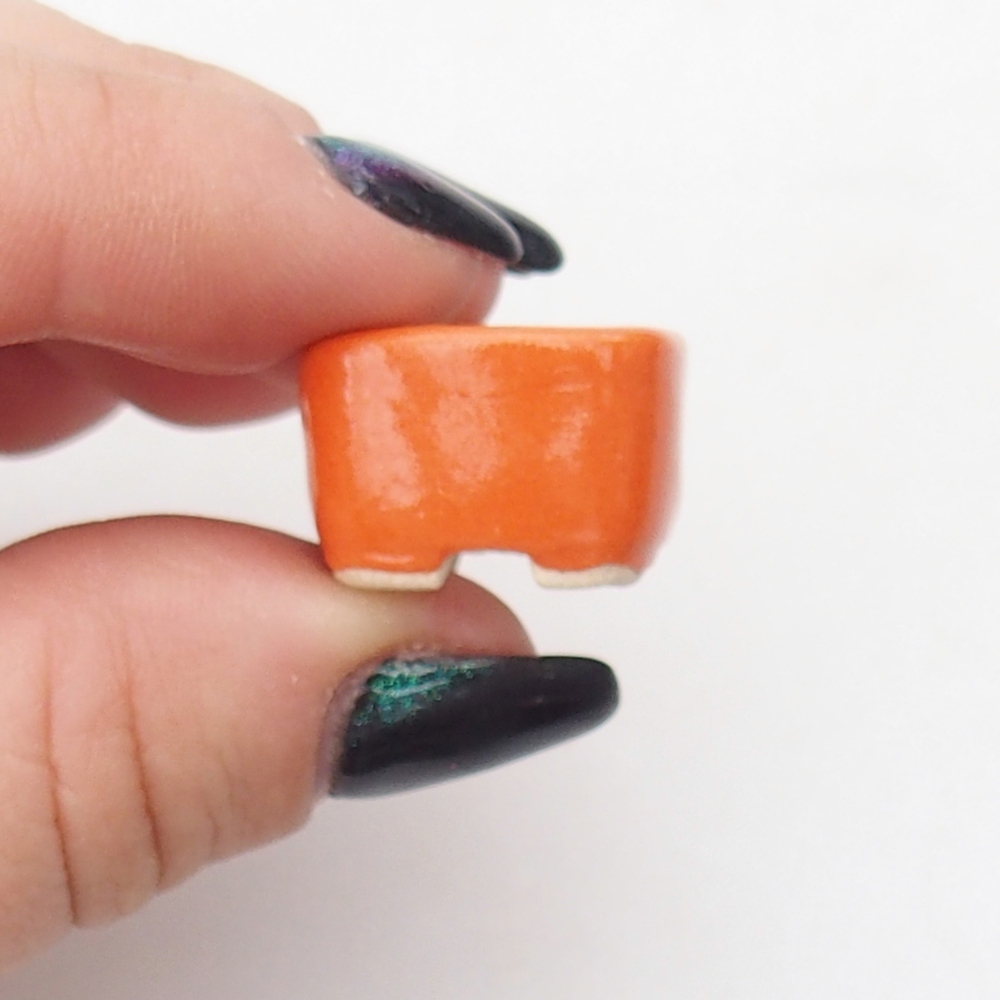 Mini cuenco bonsái 2 x 2 x 1,5 cm, naranja